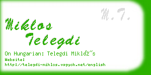 miklos telegdi business card